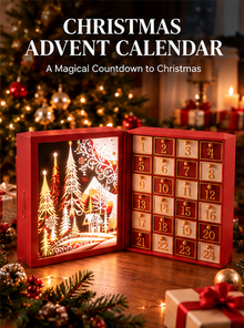 Personalized Christmas Advent Calendar – 24 Drawers & Light-Up Photo