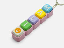 Personalized Name Block Keychain – Custom 3D Printed Letter & Heart Charm