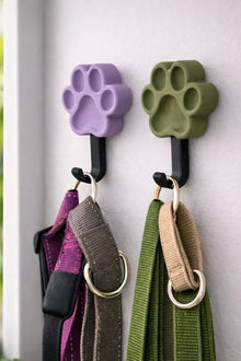 Paw Print Wall Hook – Cute 3D Printed Dog Leash & Pet Accessories Hanger