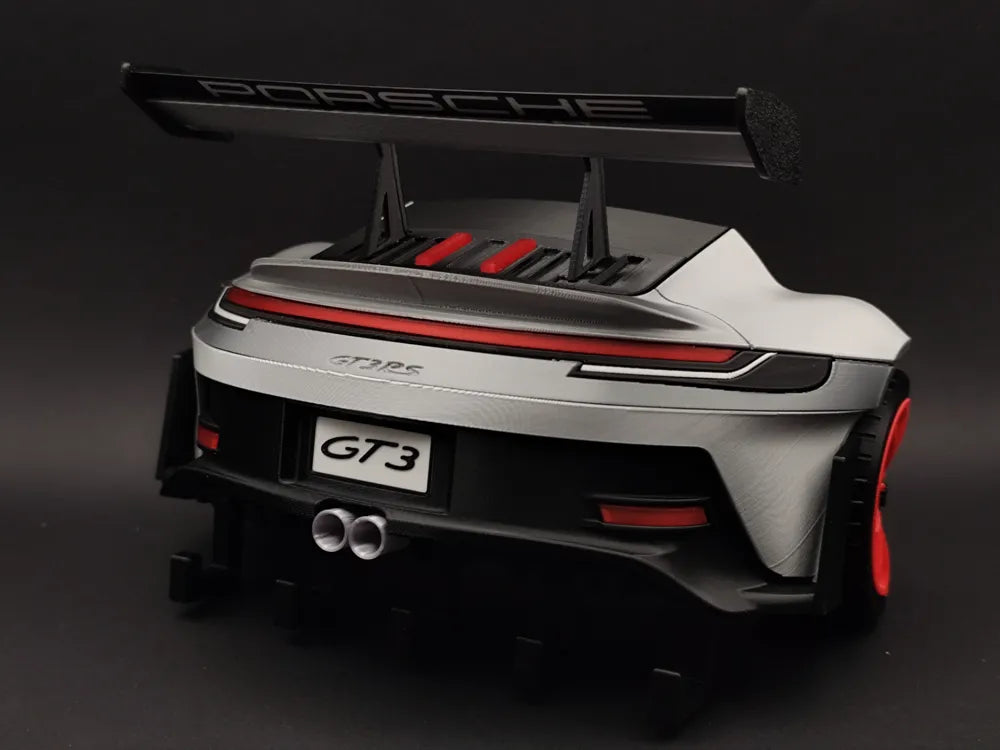 Sports Car Rear Keychain – 3D Printed Racing Wing Miniature