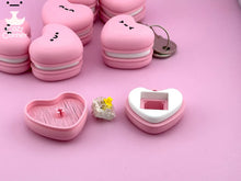 Cute Heart Macaron Clicker Keychain – 3D Printed Kawaii Fidget Toy
