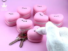 Cute Heart Macaron Clicker Keychain – 3D Printed Kawaii Fidget Toy