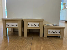 Personalized Raised Dog Bowl Station – Custom Elevated Pet Feeder with Nameplate