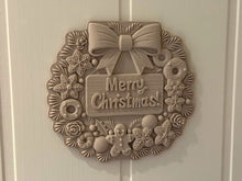 Merry Christmas Wreath Sign – 3D Printed Holiday Wall & Door Decor