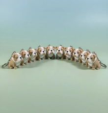 Cute English Bulldog Keychain – 3D Printed Mini Bulldog Figurine