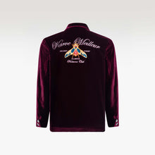 Crimson Reverie Jacket | Luxury Velvet Street Style Jacket, Signature Embroidered Decadent Bee