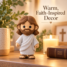 Cute Knitted Jesus Figurine – 3D Printed Crochet-Style Christian Decor