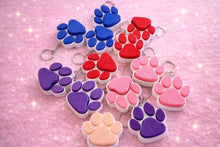 Cute Paw Print Clicker Keychain – 3D Printed Pet Paw Fidget Toy