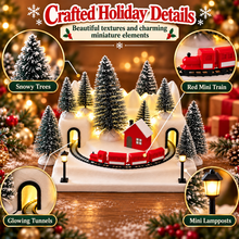 Snowy Christmas Village Train Diorama – 3D Printed Winter Wonderland Decoration