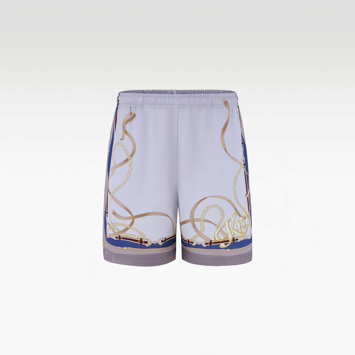 Lone Star Silk Shorts | Premium Printed Silk Taffeta Luxury Horse Saddle Design