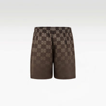 Clay Horizon Silk Shorts | Relaxed Fit Printed Luxury Tonal Monogram