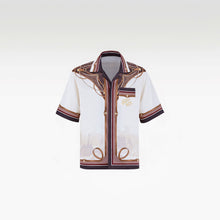 Knots Of Sand Silk Shirt | Premium Printed Silk Camp Shirt Wild West Equestrian Theme