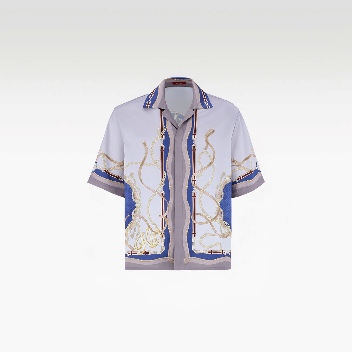Lone Star Silk Shirt | Premium Printed Silk Taffeta Luxury Horse Saddle Design