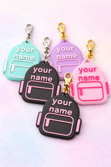 Personalized Backpack Keychain – Custom Name 3D Printed Bag Charm