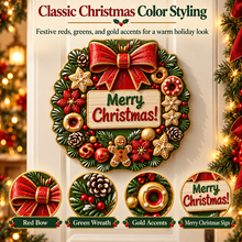 Merry Christmas Wreath Sign – 3D Printed Holiday Wall & Door Decor