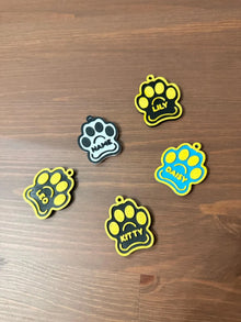 Personalized Cat Paw ID Tag – Custom Name 3D Printed Pet Collar Tag