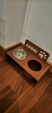 Personalized Double Pet Bowl Stand – Custom Dog & Cat Feeding Station
