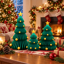 3D Printed Paper-Style Christmas Tree – Modern Tabletop Holiday Decor