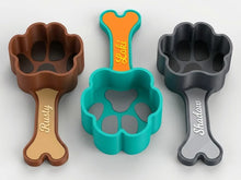 Personalized Paw & Bone Pet Food Scoop – Custom 3D Printed Dog Food Scooper
