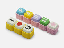 Personalized Name Block Keychain – Custom 3D Printed Letter & Heart Charm