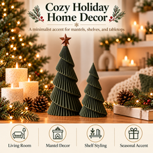Minimalist Christmas Tree Decor – Set of 2 3D Printed Spiral Trees