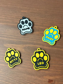 Personalized Cat Paw ID Tag – Custom Name 3D Printed Pet Collar Tag