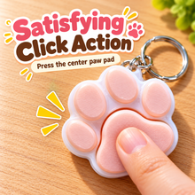 Cute Paw Print Clicker Keychain – 3D Printed Pet Paw Fidget Toy