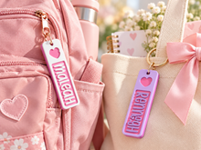 Personalized Heart Name Keychain – Custom 3D Printed Name Tag