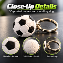 3D Printed Soccer Ball Keychain – Mini Football Keyring for Soccer Lovers