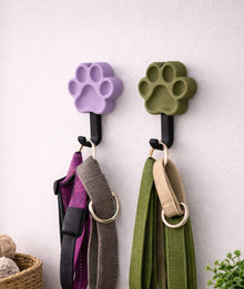 Paw Print Wall Hook – Cute 3D Printed Dog Leash & Pet Accessories Hanger