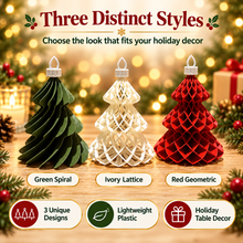 3D Printed Christmas Tree Ornaments – Set of 3 Unique Designs
