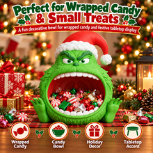 Funny Green Christmas Candy Bowl – 3D Printed Holiday Treat Holder