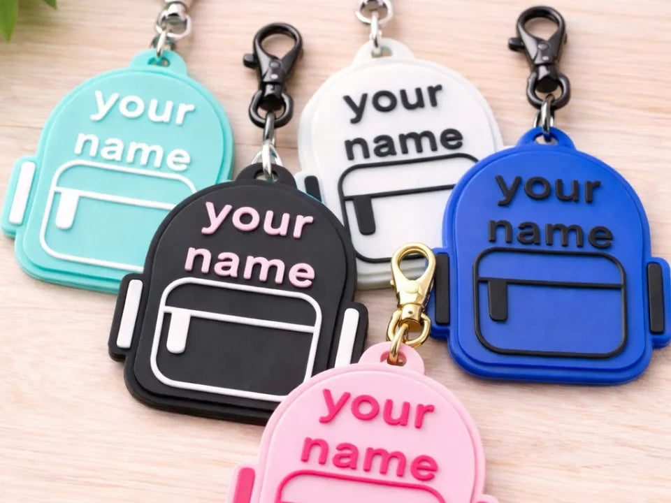 Personalized Backpack Keychain – Custom Name 3D Printed Bag Charm