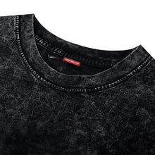 NIGHT RIDER CAT WASH T- SHIRT | Vintage Acid Wash Graphic Tee - Gothic Boxy Fit Streetwear Shirt