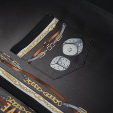 Black Ace Silk Shirt | Printed Silk Cuban Collar Short Sleeve Decadent Dice Game