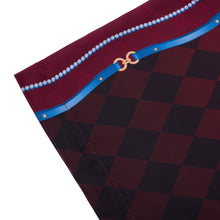 The Night Duke Silk Pants | Designer Silk Taffeta Card Print Resort Pants