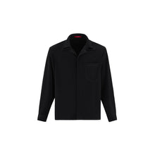 Luna Noir Shirt | Premium Obsidian Black Textured Shimmer Finish