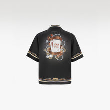 Black Ace Silk Shirt | Printed Silk Cuban Collar Short Sleeve Decadent Dice Game