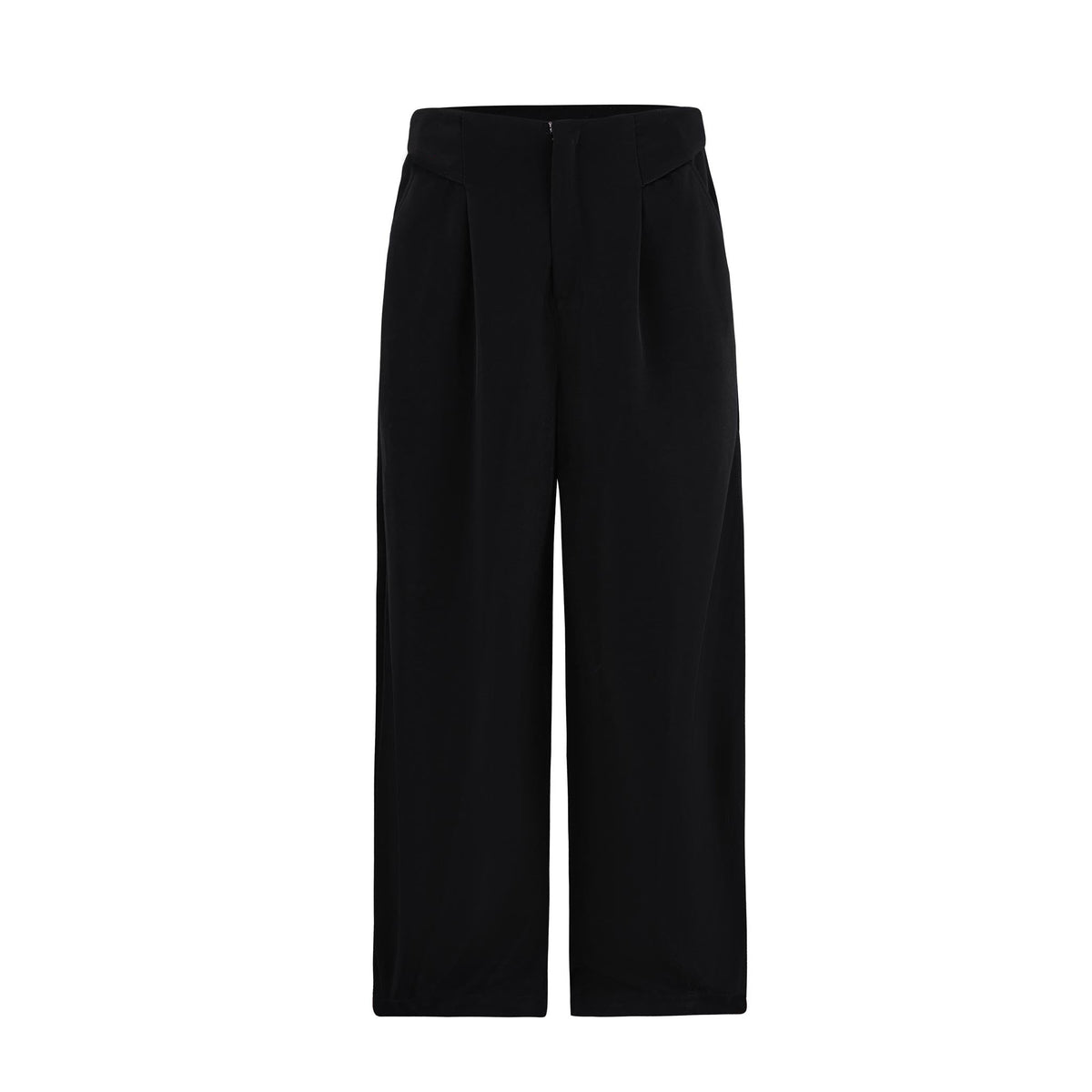 Luna Noir Trousers | Premium Obsidian Black Textured Shimmer Finish