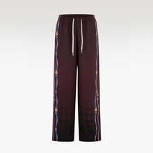 The Night Duke Silk Pants | Designer Silk Taffeta Card Print Resort Pants