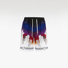 K City Silk Shorts | Premium Printed Silk Taffeta Futuristic Cityscape