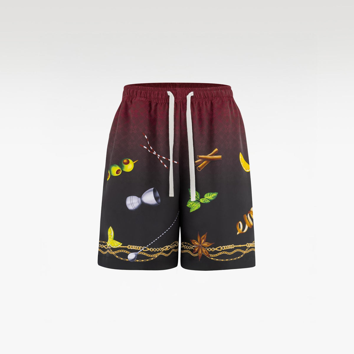 Agent 00K Silk Shorts | Printed Silk Taffeta Nightlife Cocktail