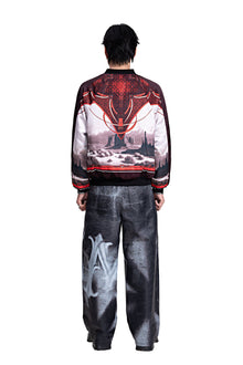 The Monarch Bomber Jacket | Canyon Landscape Print Urban Harness Statement