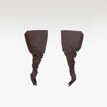 The Arcanum Ruffled Gloves | Dark Brown Ruffled Leather Avant Fit