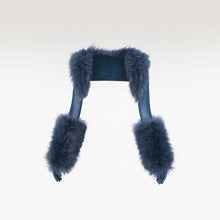 Siberian Siren Faux Fur Shrug | Premium Cobalt Blue Luxury Integrated-Glove Bolero