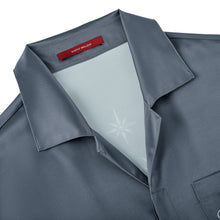 Silver Dust Silk Shirt | Premium Printed Silk Taffeta Cuban Collar Short Sleeve Minimalist Slogan
