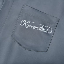 Silver Dust Silk Shirt | Premium Printed Silk Taffeta Cuban Collar Short Sleeve Minimalist Slogan