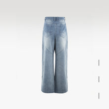 Fade ARC Jeans | Curved Paneled Wide-Leg Denim - Vintage Indigo Fade Streetwear Pants