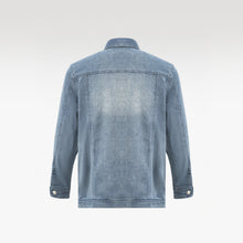 Fade Origin Denim Jacket | Vintage Indigo Fade Trucker - Premium Heavyweight Paneled Streetwear Outerwear