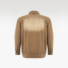 Dune Origin Denim Jacket | Vintage Sand Wash Trucker - Premium Heavyweight Paneled Earth Tone Outerwear
